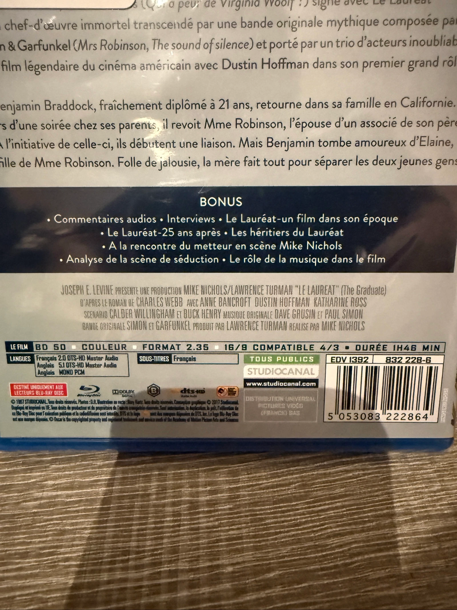 le laureat bluray neuf sous blister – photo 3